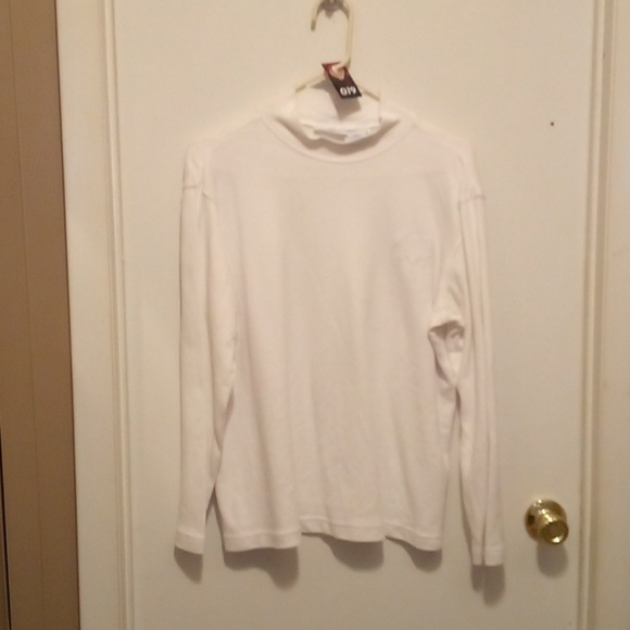 Blair Tops - Blair White Long Sleeve Loose Neck Sweater - Size Large